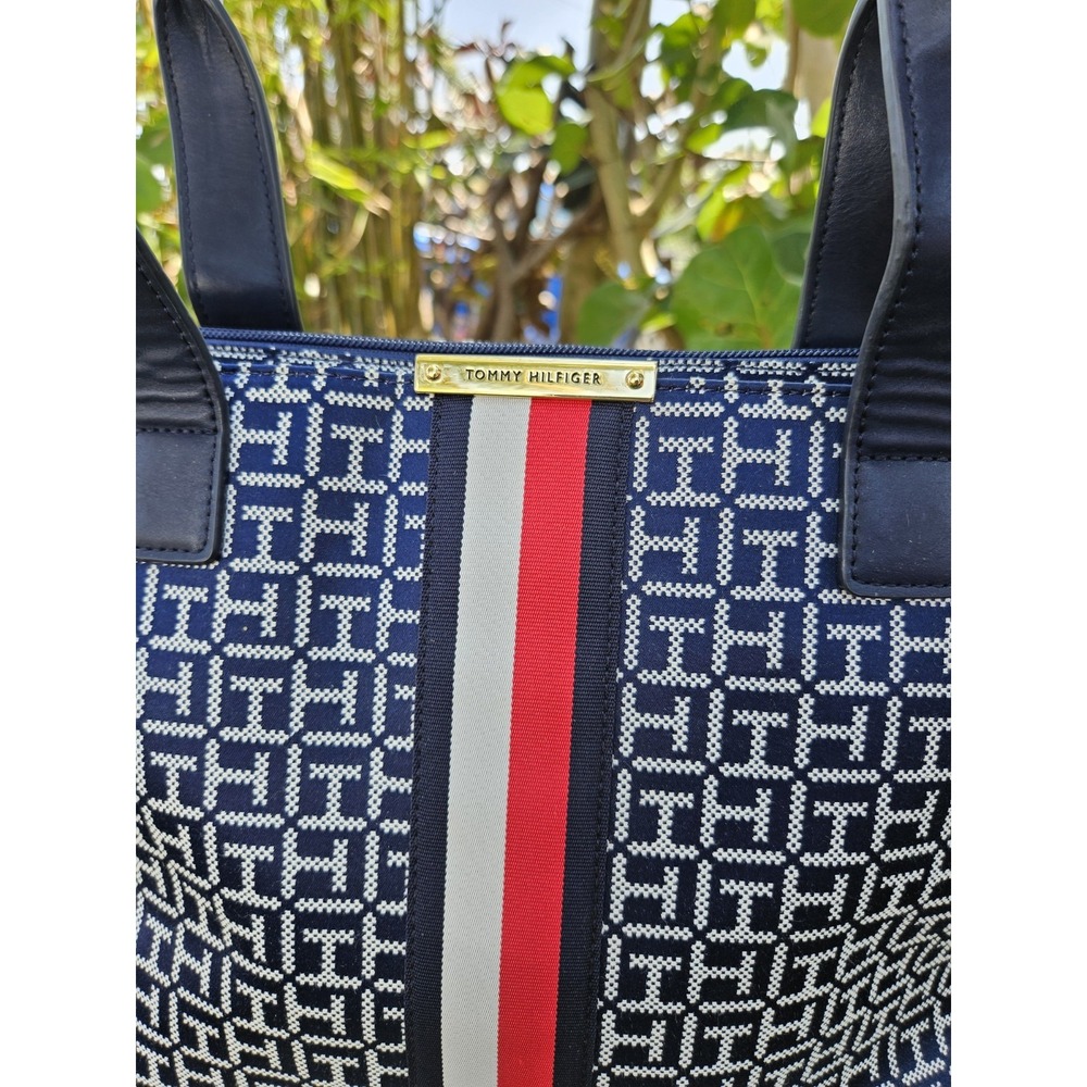 Tommy Hilfiger Purse Bag Handbag Tote Navy White Red